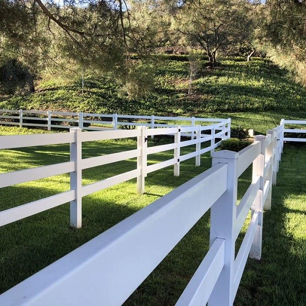 6 White PVC Ranch Fence 6 White PVC Ranch Fence