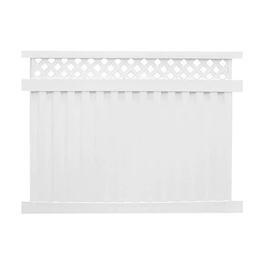 Panou de gard de confidențialitate din vinil alb