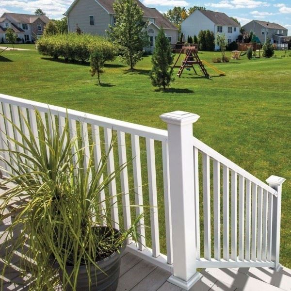 White Vinyl Stair Railing Kit